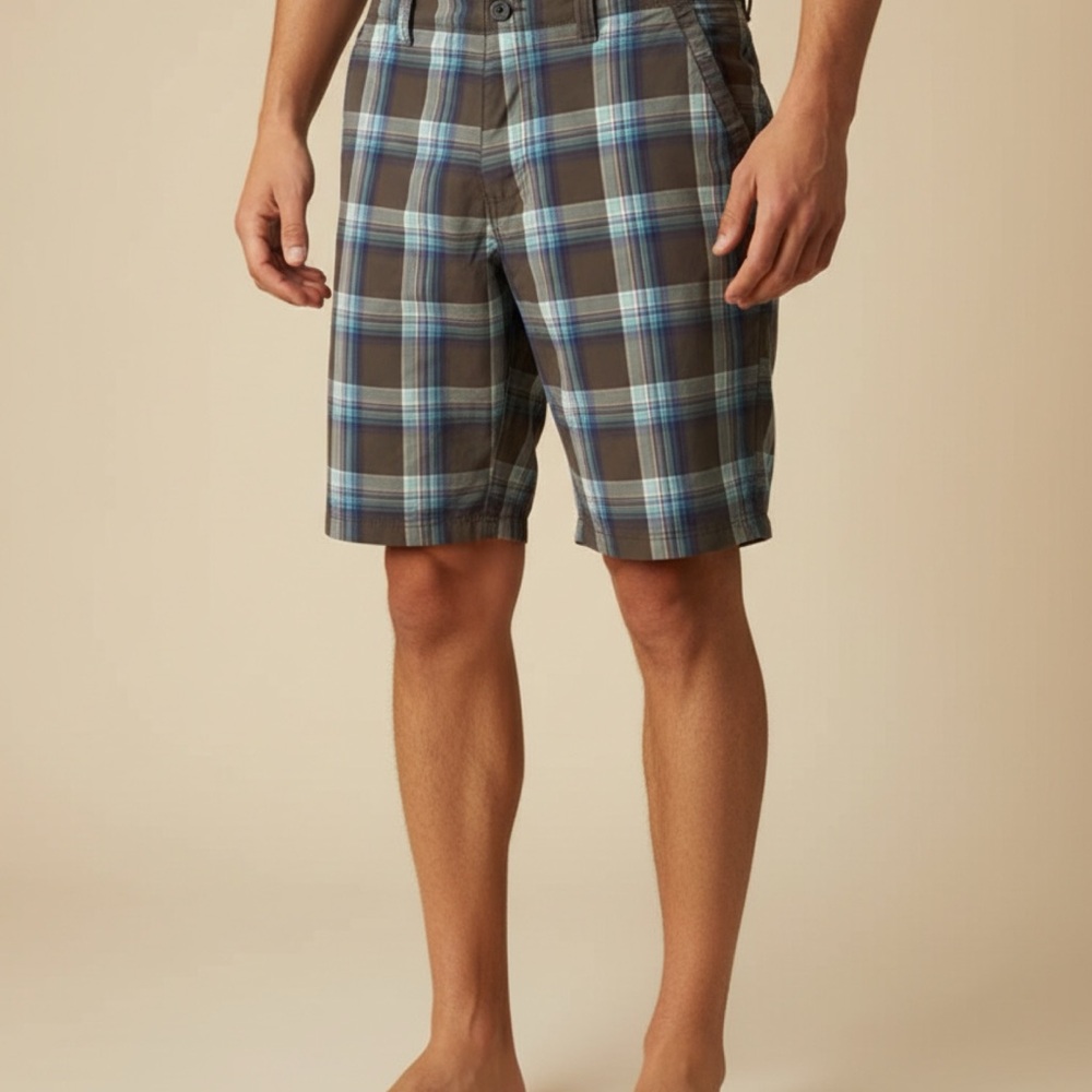 Stylish Plaid Men's Swim Board Shorts